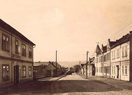 Masarykova ulice od nádraží 1945